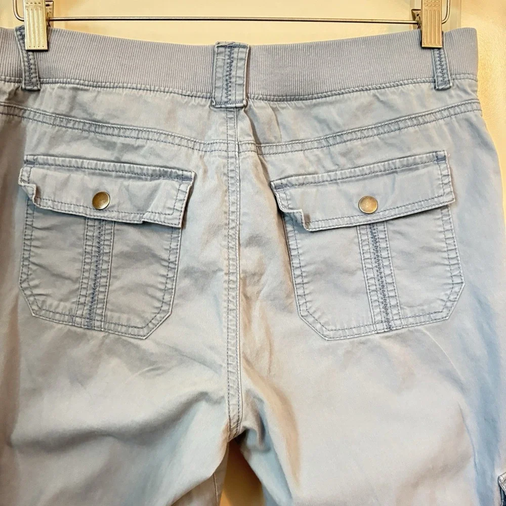 Lee Relaxed Fit Cargo Capri Cropped Utility 1989 Pull On Chino Pants Womens 10M